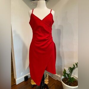 Elegant Red Sleeveless Dress